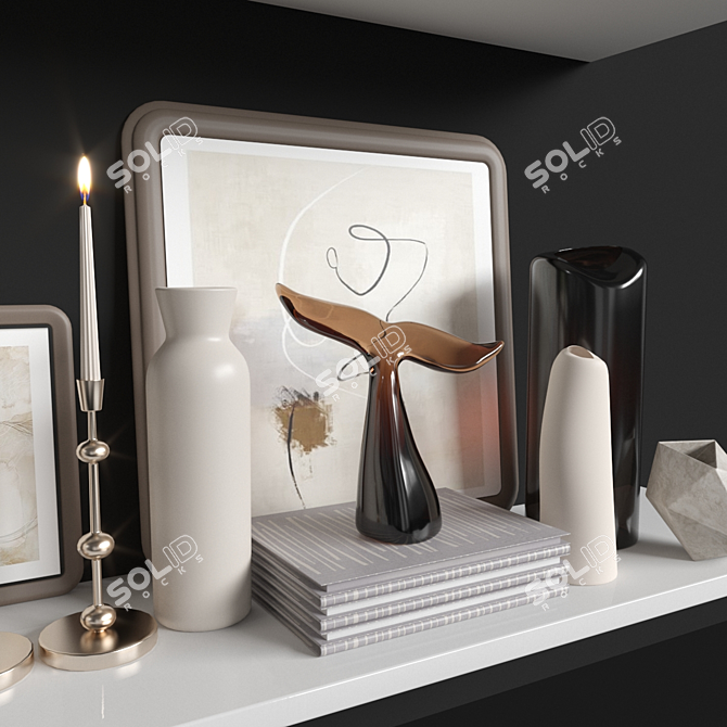 Elegant 2015 Decoration Set 3D model image 4