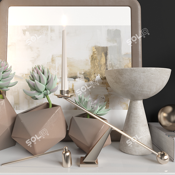 Elegant 2015 Decoration Set 3D model image 6