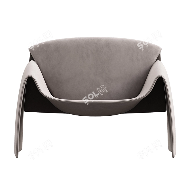 Poliform LECLUB Modern Armchair 3D model image 4