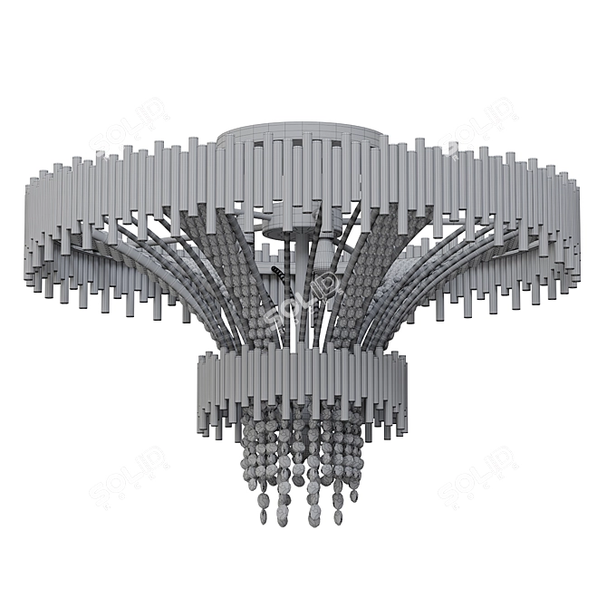 Elegant Swarovski Scala Ceiling Light 3D model image 3