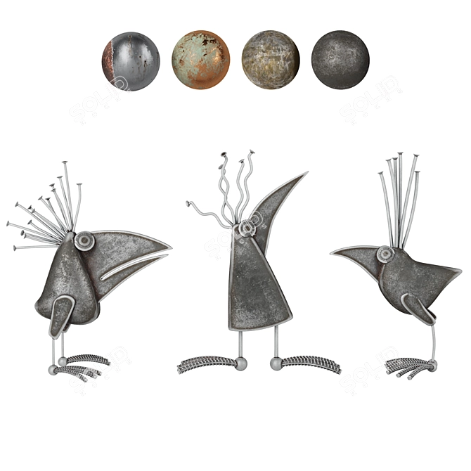 Birds of Art: Sculptures Collection 3D model image 4
