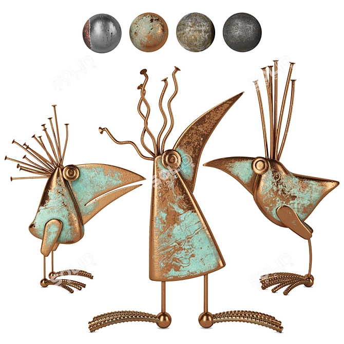 Birds of Art: Sculptures Collection 3D model image 8