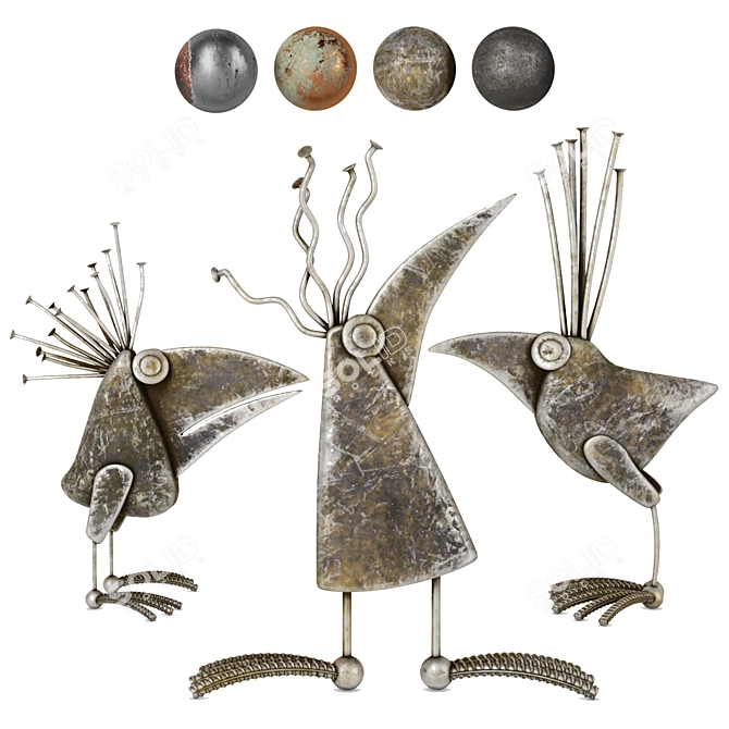 Birds of Art: Sculptures Collection 3D model image 9