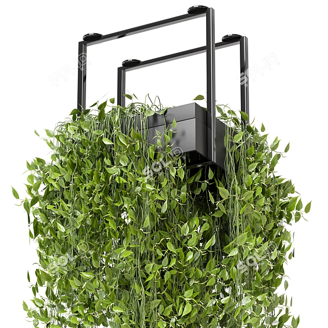 Metal Box Hanging Plants Set 3D model image 3