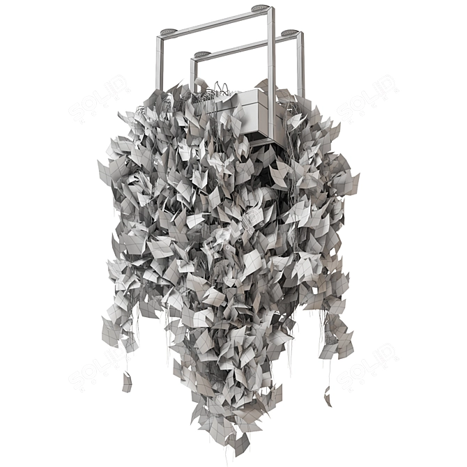 Metal Box Hanging Plants Set 3D model image 7