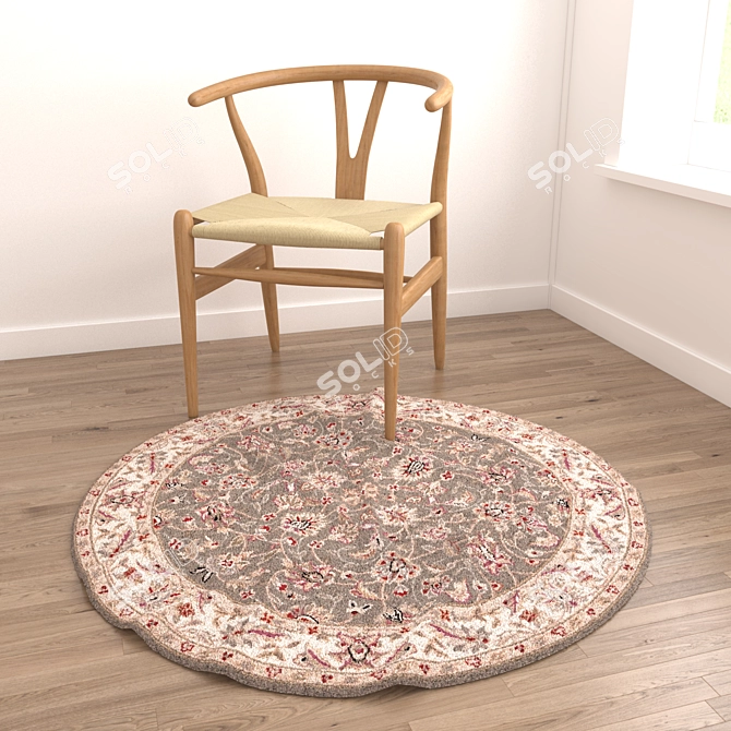 Round Rugs Set: Versatile and Realistic 3D model image 2