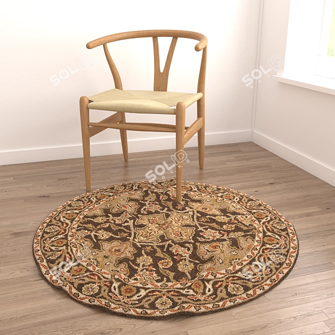 Round Rugs Set: Versatile and Realistic 3D model image 6