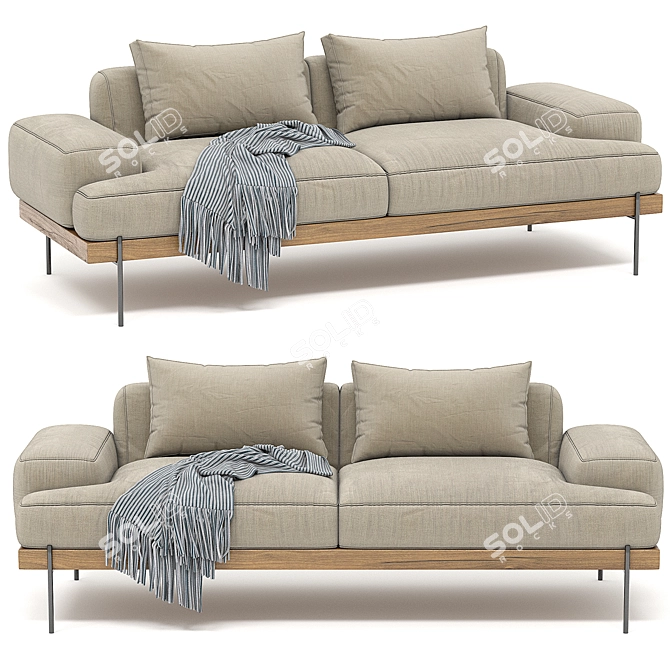 Modern Rivera Sofa 2017 3D model image 1