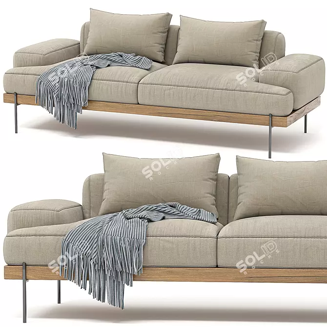 Modern Rivera Sofa 2017 3D model image 2