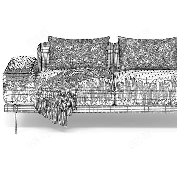 Modern Rivera Sofa 2017 3D model image 3