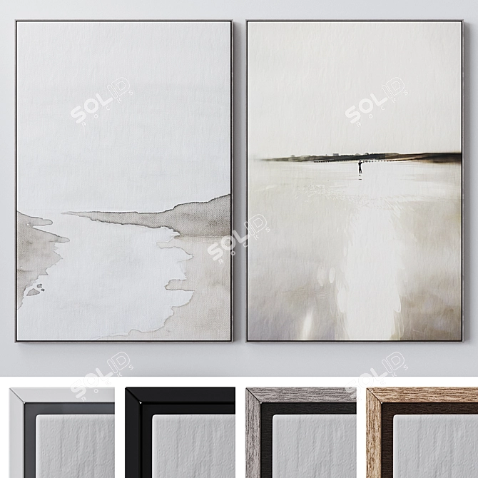 Large Wall Paintings Set - 1835 3D model image 1