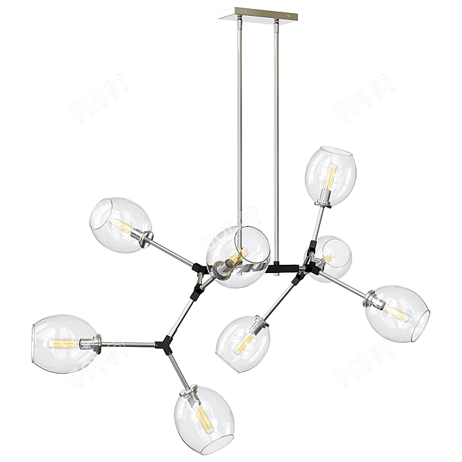 Modern Nexpo Linear Pendant 3D model image 1
