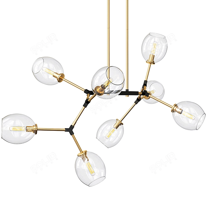 Modern Nexpo Linear Pendant 3D model image 2