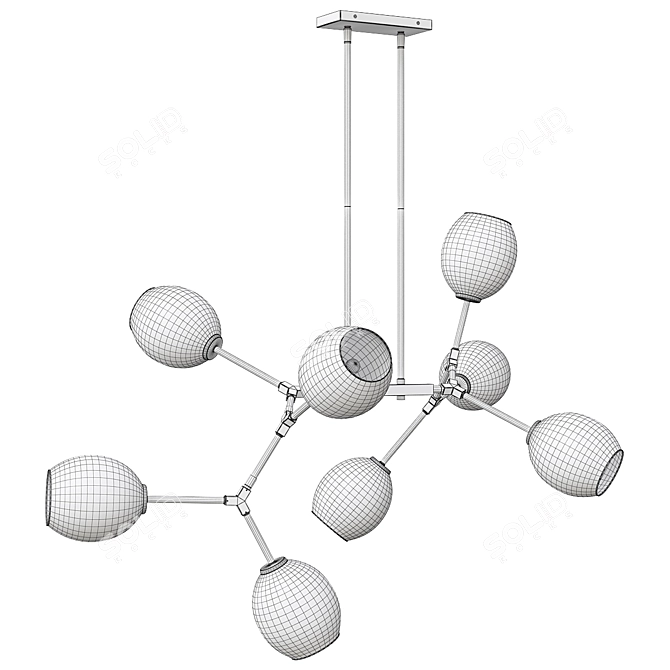 Modern Nexpo Linear Pendant 3D model image 3