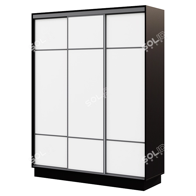 Practitioner 3-Door Sliding Wardrobe 3D model image 1