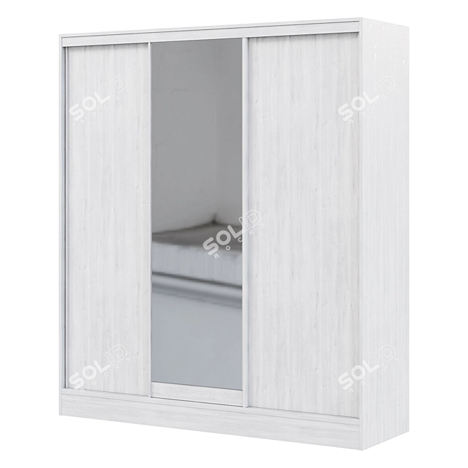 Optima 3-door Sliding Wardrobe 3D model image 1