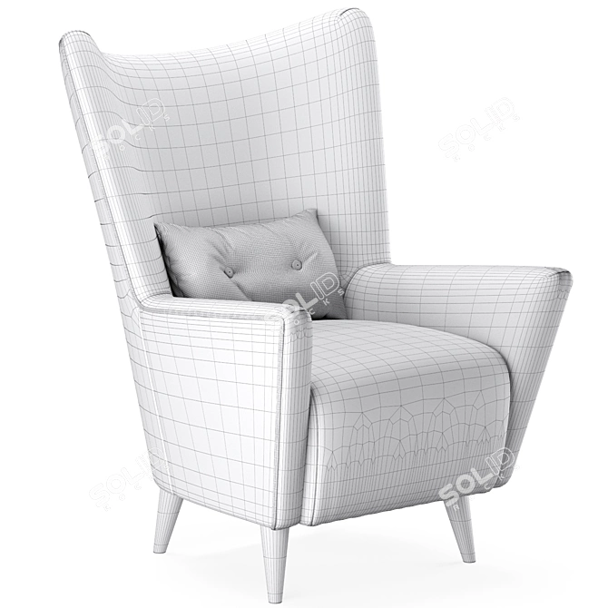 Nosta Lounge Chair: Stylish, Cozy, and Versatile 3D model image 6
