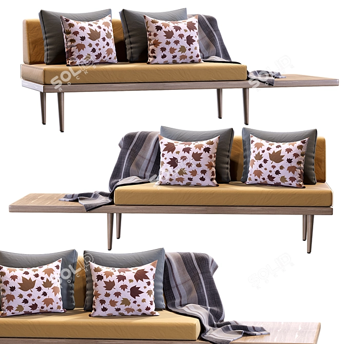 Casara Modern Daybed Sectional 3D model image 3