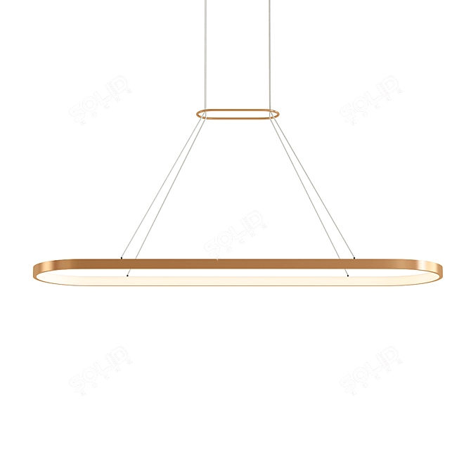 Sleek Linear Suspension: Stylish Illumination 3D model image 1