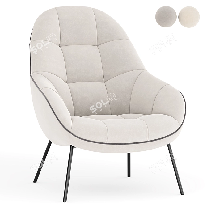 Modern Mango Armchair: Stylish and Comfortable 3D model image 1