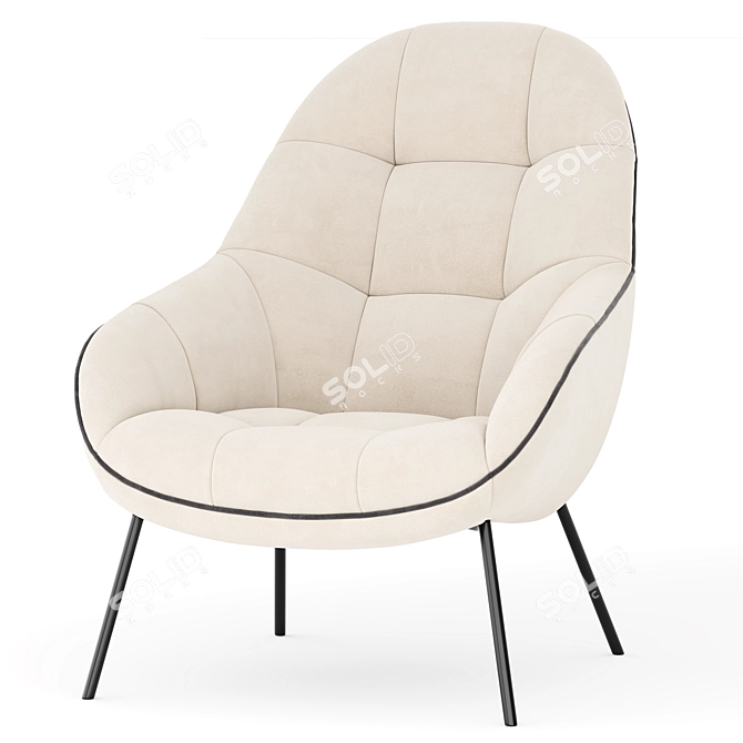 Modern Mango Armchair: Stylish and Comfortable 3D model image 2