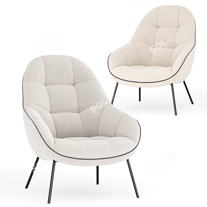 Modern Mango Armchair: Stylish and Comfortable 3D model image 3