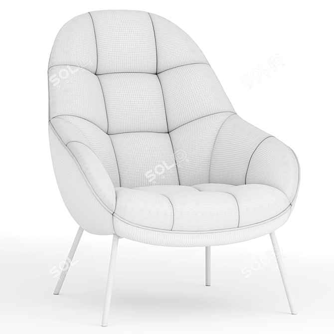 Modern Mango Armchair: Stylish and Comfortable 3D model image 4