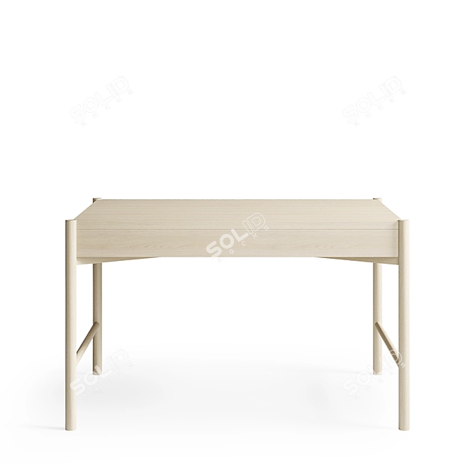 Modern Oak Dining Table 3D model image 3