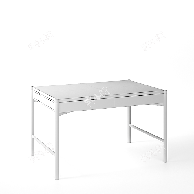 Modern Oak Dining Table 3D model image 5