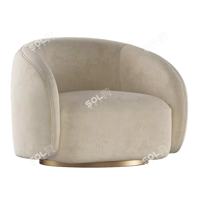 Eichholtz Brice: Stylish Swivel Chair 3D model image 1