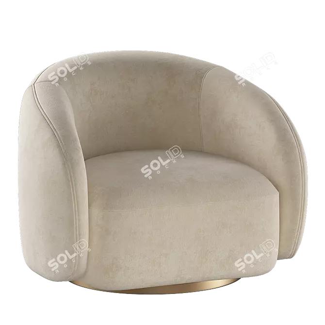 Eichholtz Brice: Stylish Swivel Chair 3D model image 3