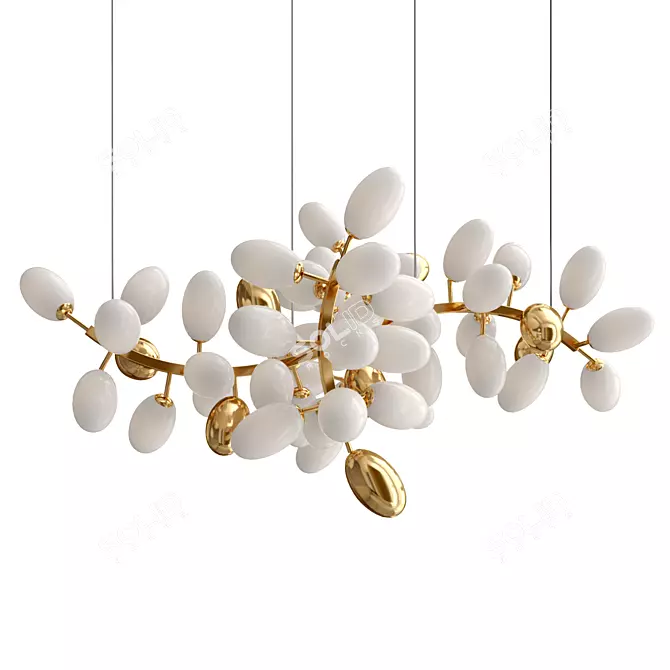 Elegant 14-Light Chandelier 3D model image 2