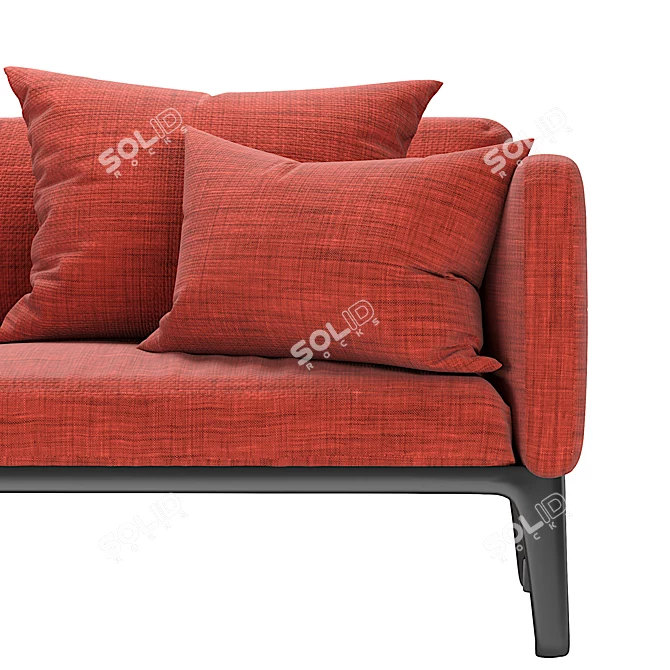 Relaxed Modernist Comfort Sofa 3D model image 2