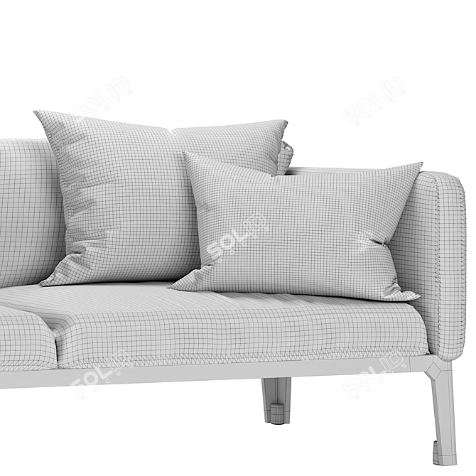 Relaxed Modernist Comfort Sofa 3D model image 3