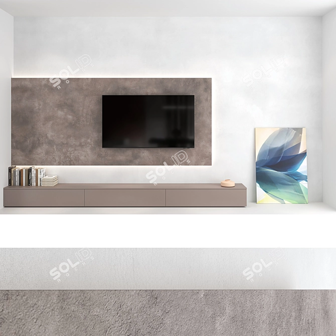 Title: TV Wall Set 21 - Transform Your Space 3D model image 2