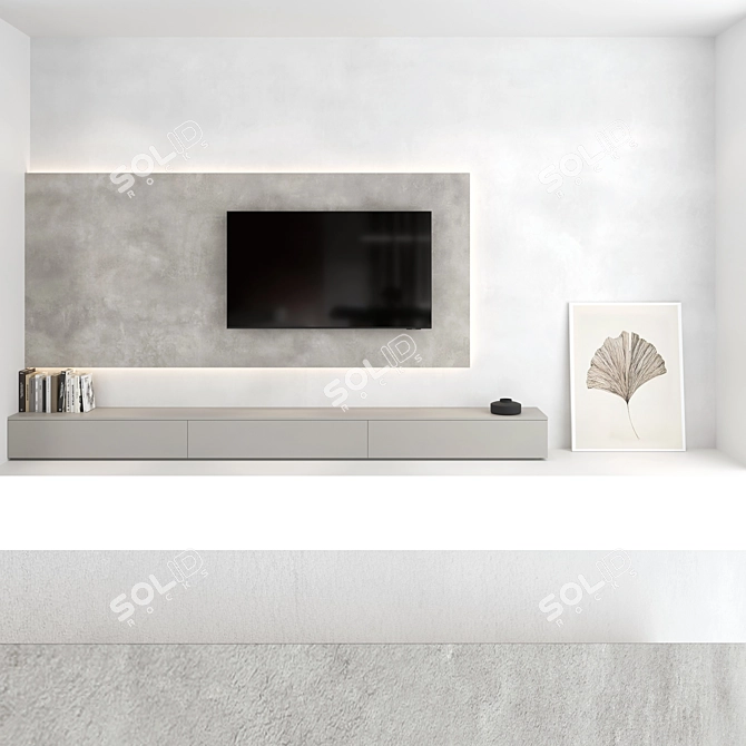 Title: TV Wall Set 21 - Transform Your Space 3D model image 3