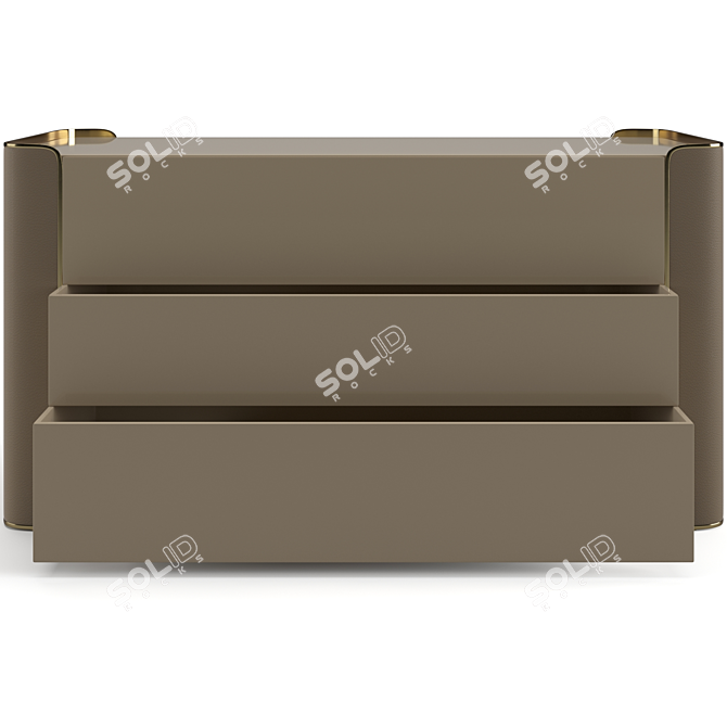 Elegant Fendi Casa Chest 3D model image 5