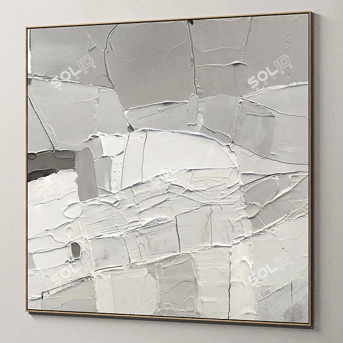 Abstract Plaster Photo Frame Set 3D model image 6