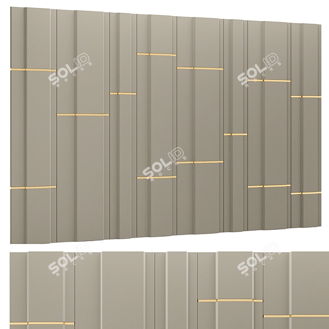 Elegant Decor Panel 13 3D model image 1