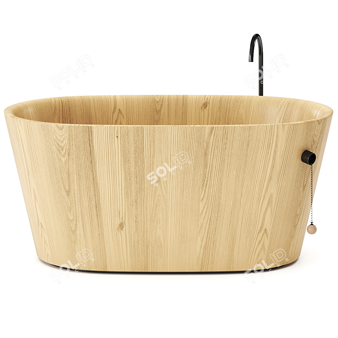 Luxury Rapsel Ofuro Bathtub 3D model image 1