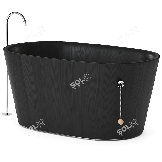 Luxury Rapsel Ofuro Bathtub 3D model image 2