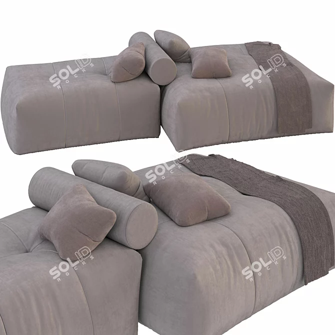 Modern Modular PIXEL Sectional Sofa 3D model image 1