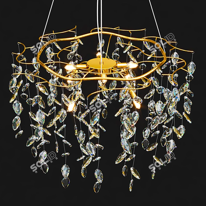 Crystal Elegance Chandelier 3D model image 3