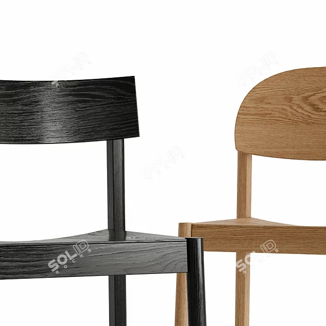 Contemporary Citizen Dining Chair 3D model image 3
