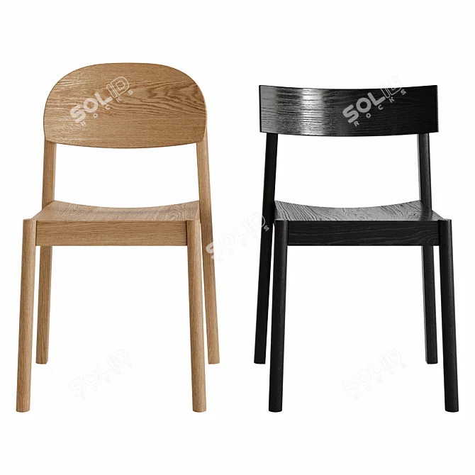 Contemporary Citizen Dining Chair 3D model image 4