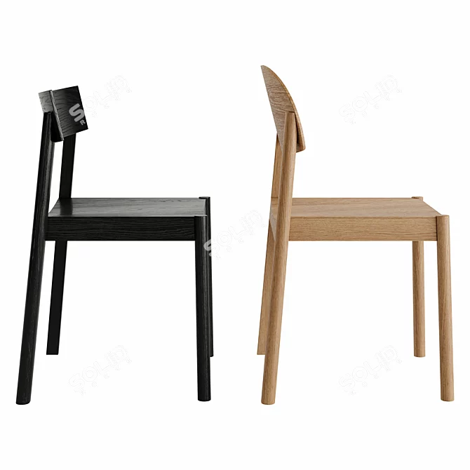 Contemporary Citizen Dining Chair 3D model image 5