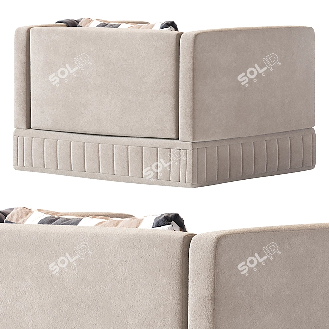 Modern Simpliciter Armchair by Maxalto 3D model image 2