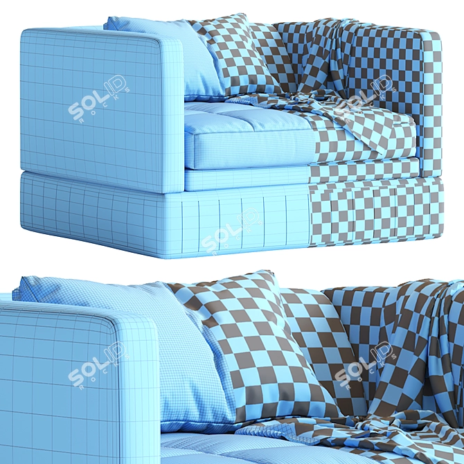 Modern Simpliciter Armchair by Maxalto 3D model image 7