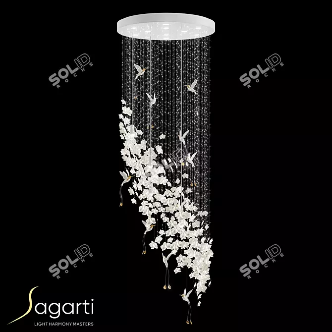 Sagarti EL.G4.90_270 - Elegant Crystal Chandelier 3D model image 1