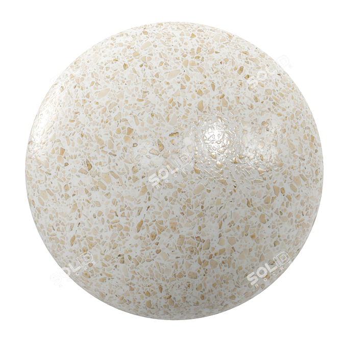 Euval Terrazzo 30: Stunning PBR Seamless Terrazzo Marble 3D model image 1